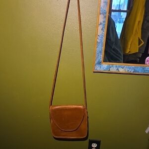 Vintage Coach Tan Leather Crossbody Bag